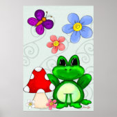 Frosch im Frühling Poster (Vorne)