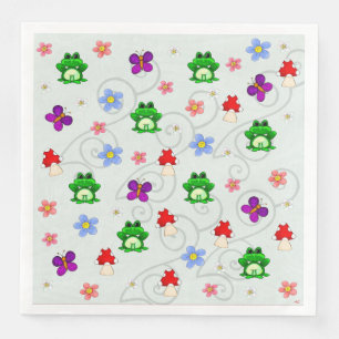 Frosch im Frühling Serviette