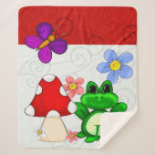 Frosch im Frühling Sherpadecke (Vorderseite)