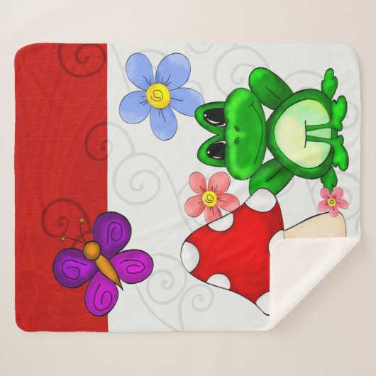 Frosch im Frühling Sherpadecke (Vorderseite (Horizontal))