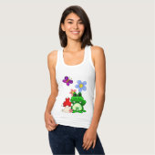 Frosch im Frühling Tank Top (Vorderseite Vollansicht)