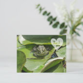 Frosch im Grünen Blick auf Sie Vielen Dank Postcar Postkarte (Stehend Vorderseite)