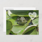 Frosch im Grünen Blick auf Sie Vielen Dank Postcar Postkarte (Vorne/Hinten)