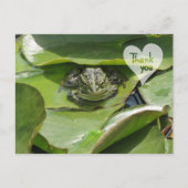 Frosch im Grünen Blick auf Sie Vielen Dank Postcar Postkarte (Vorderseite)