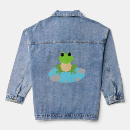 Frosch im Teich Jeansjacke