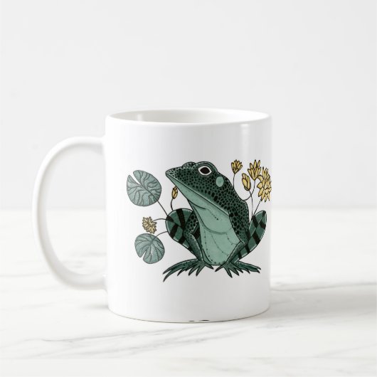 Frosch im Teich Kaffeetasse (Links)
