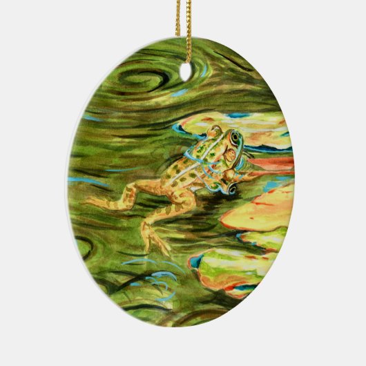 Frosch im Teich - Keramik Ornament (Rechts)