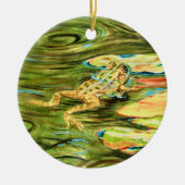 Frosch im Teich - Keramik Ornament (Vorne)
