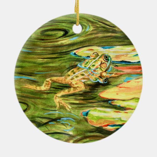 Frosch im Teich - Keramik Ornament (Hinten)