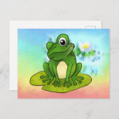 Frosch im Teich Postkarte (Vorne/Hinten)