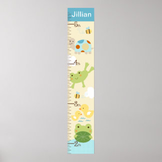 Frosch im Teich / Schildkrötenwachstum Diagramm Be Poster
