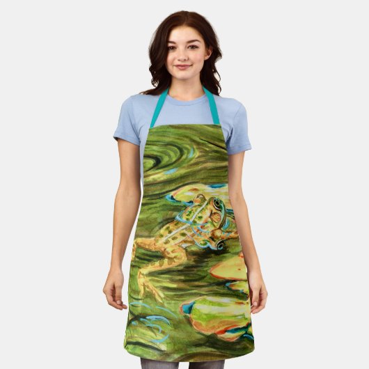 Frosch im Teich - Schürze (Getragen)