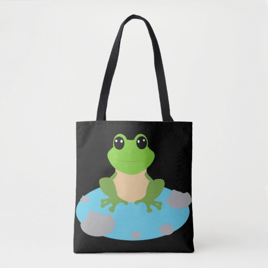 Frosch im Teich Tasche (Vorderseite)