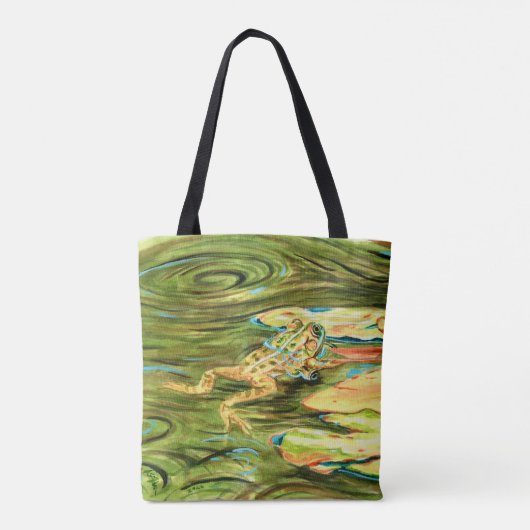 Frosch im Teich - Tasche (Rückseite)