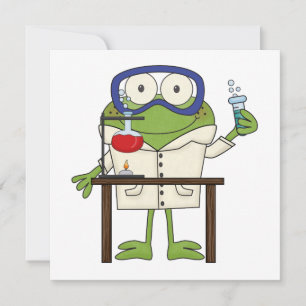 Frosch im Wissenschafts-Labrador