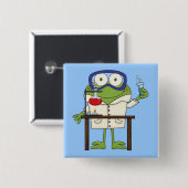 Frosch im Wissenschafts-Labrador Button (Vorne & Hinten)