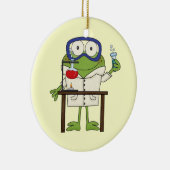 Frosch im Wissenschafts-Labrador Keramikornament (Rechts)