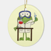 Frosch im Wissenschafts-Labrador Keramikornament (Links)