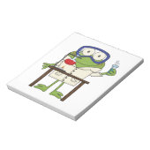 Frosch im Wissenschafts-Labrador Notizblock (Rotiert)