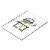 Frosch im Wissenschafts-Labrador Notizblock (Linke Seite)