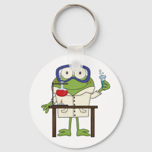 Frosch im Wissenschafts-Labrador Schlüsselanhänger