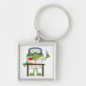 Frosch im Wissenschafts-Labrador Schlüsselanhänger (Vorne)