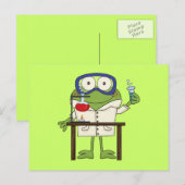 Frosch im Wissenschaftslabor Postkarte (Vorne/Hinten)