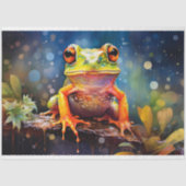 Frosch in Aquarell 1 Decoupage Paper Seidenpapier (Vorderseite)