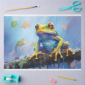 Frosch in Aquarell 3 Decoupage Paper Seidenpapier (Basteln)