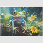 Frosch in Aquarell 4 Decoupage Paper Seidenpapier (Vorderseite)