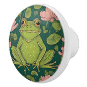 Frosch in Blume Keramikknauf (Rechts)