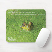 Frosch in den grünen Algen Mousepad (Mit Mouse)