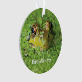 Frosch in den grünen Algen Ornament (Vorderseite)