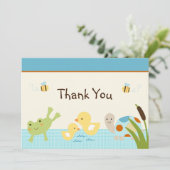 Frosch in den Teich / Schildkrötendusche Danke Kar (Stehend Vorderseite)