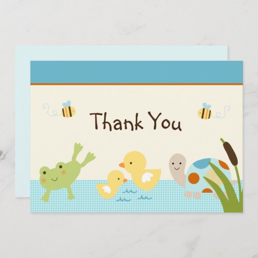 Frosch in den Teich / Schildkrötendusche Danke Kar (Vorne/Hinten)