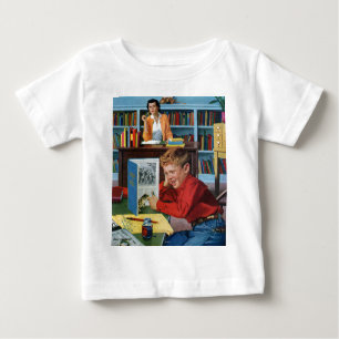 Frosch in der Bibliothek Baby T-shirt