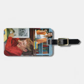 Frosch in der Bibliothek Gepäckanhänger (Vorderseite horizontal)