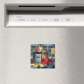 Frosch in der Bibliothek Magnet (In Situ (Geschirrspüler))