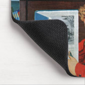 Frosch in der Bibliothek Mousepad (Ecke)