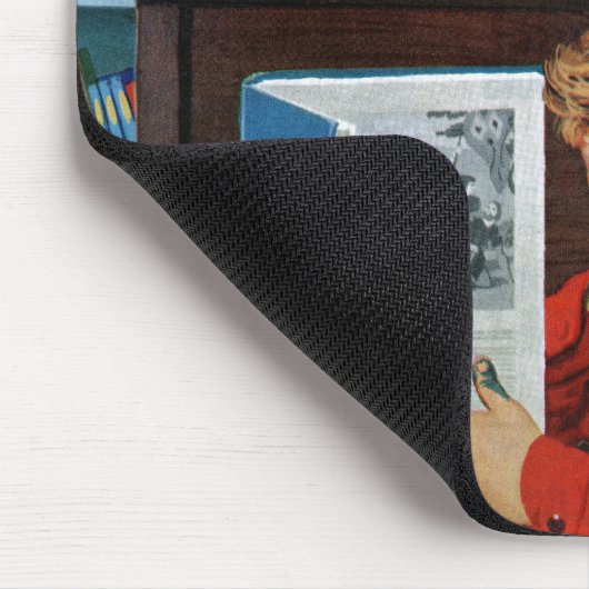 Frosch in der Bibliothek Mousepad (Ecke)