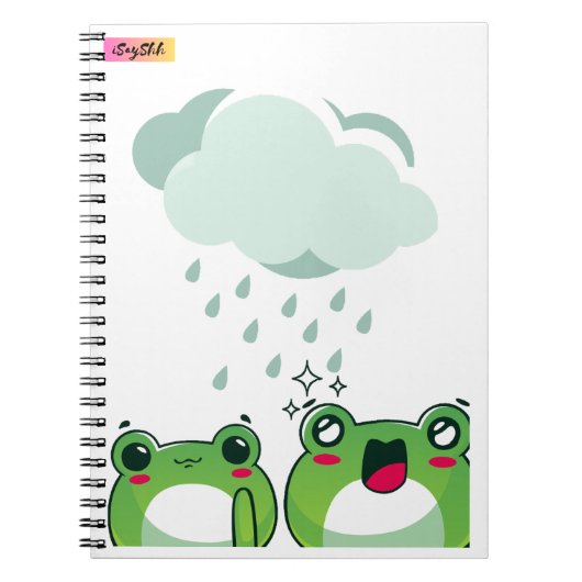 Frosch in der Flut Notizblock (Vorderseite)