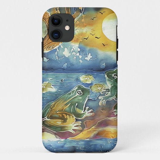 Frosch in der Mondlichtmalerei Case-Mate iPhone Hülle (Rückseite)