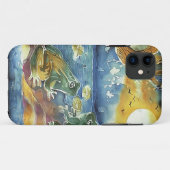 Frosch in der Mondlichtmalerei Case-Mate iPhone Hülle (Rückseite (Horizontal))