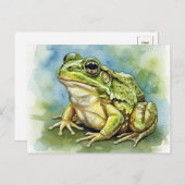 Frosch in der Sonnenlicht-Postkarte zum Postüberqu Postkarte (Vorne/Hinten)