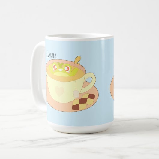 Frosch in der Tasse Tee (Vorderseite Links)
