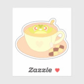 Frosch in der Tasse Tee Aufkleber (Blatt)