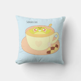 Frosch in der Tasse Tee Kissen