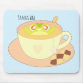 Frosch in der Tasse Tee Mousepad (Vorne)