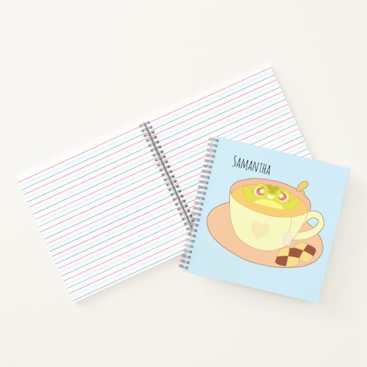 Frosch in der Tasse Tee Notizblock (Innenseite)