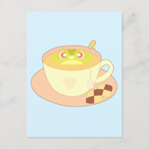 Frosch in der Tasse Tee Postkarte